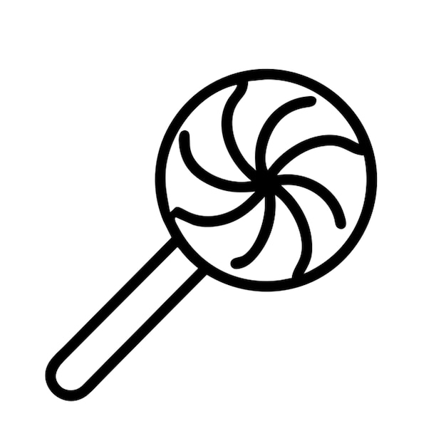 línea de caramelo icono icono contorno