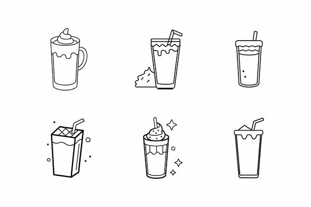 línea de chocolate icono de arte vector ilustración diseño contorno de leche