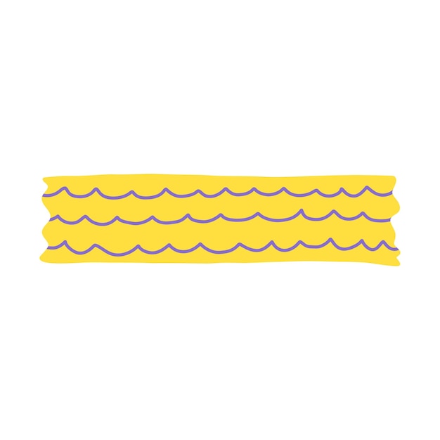 Vector linea de cinta washi con patrón de línea horizontal cinta adhesiva con adornos coloridos estética cinta escocesa decorativa con bordes rasgados para cuaderno de planificador de recortes