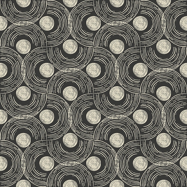Línea círculo doodle patrón textil