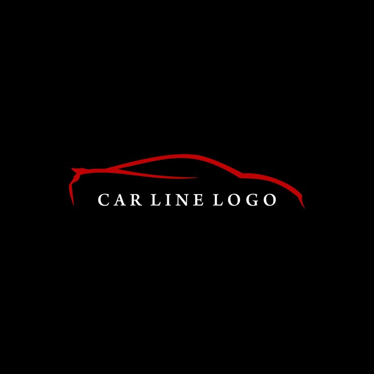 línea coche diseños logo simple