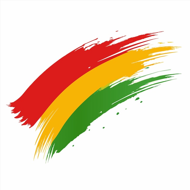 una línea de color arco iris está pintada sobre un fondo blanco
