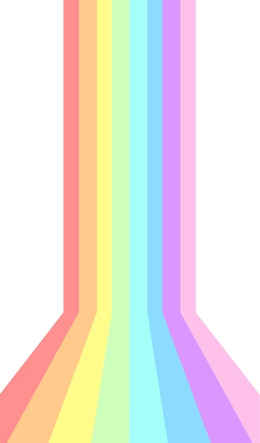 línea de color arco iris que dice arco ires en la parte inferior