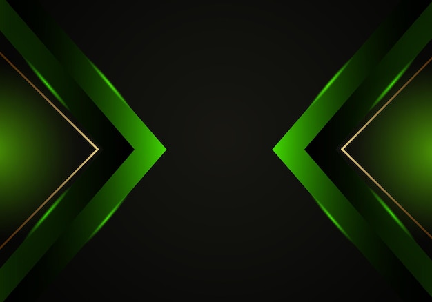 Línea de color verde abstracto sobre fondo negro