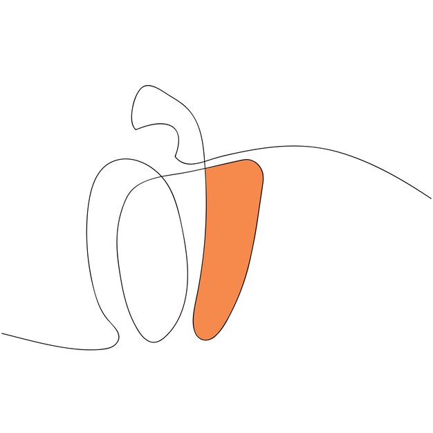 Línea continua de arte lineal de pimiento.