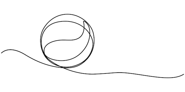 línea continua de baloncesto dibujo de una línea de balonceto arte de línea de balancete aislado fondo blanco