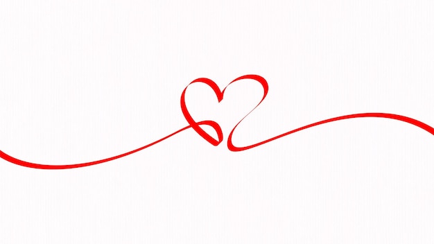 Línea continua de corazones para el día de San Valentín