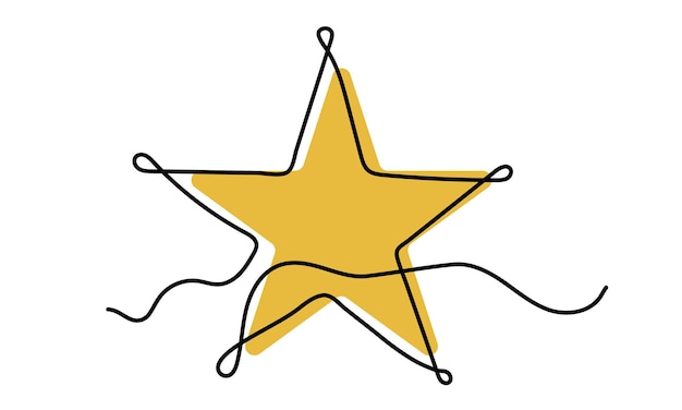 línea continua dibujando clientes de cinco estrellas de la revisión de calificación del producto