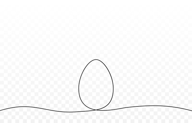 Línea continua en forma de huevo Huevo de pascua png pascua Línea negra png