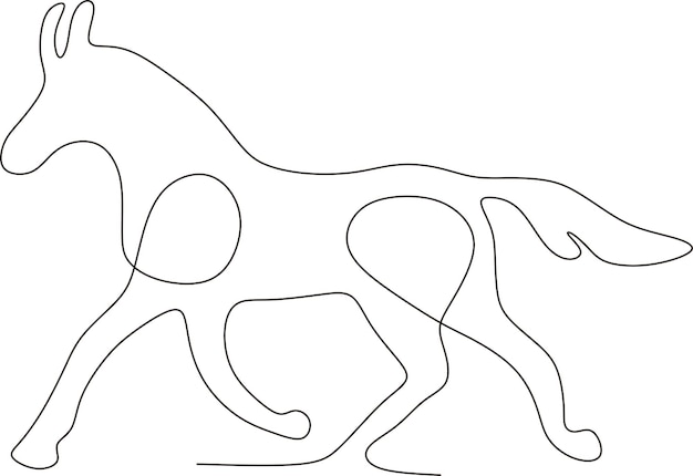 línea continua de perro simple