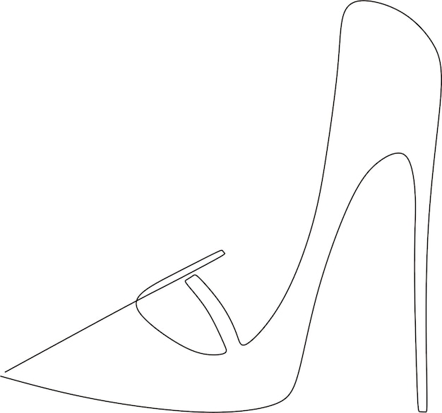 una línea continua de zapatos simples únicos