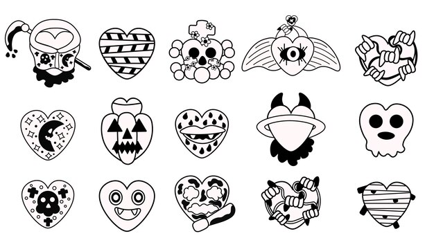 La línea de corazones de Halloween