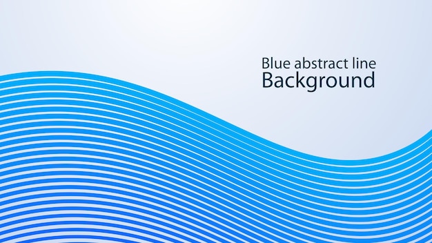 Línea curva de rayas azules imagen vectorial de fondo abstracta para telón de fondo o presentación