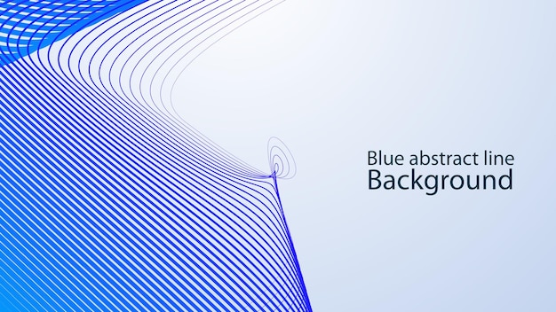 Línea curva de rayas azules imagen vectorial de fondo abstracta para telón de fondo o presentación