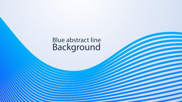 Línea curva de rayas azules imagen vectorial de fondo abstracta para telón de fondo o presentación