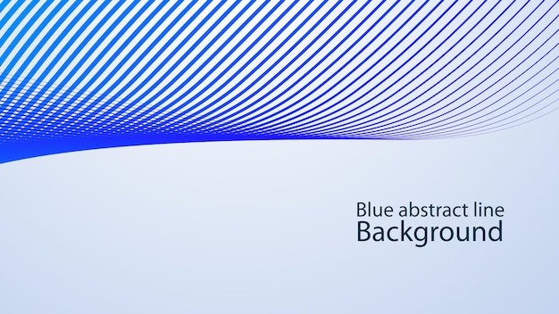 Línea curva de rayas azules imagen vectorial de fondo abstracta para telón de fondo o presentación