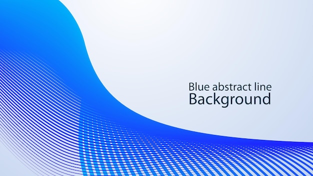 Línea curva de rayas azules imagen vectorial de fondo abstracta para telón de fondo o presentación