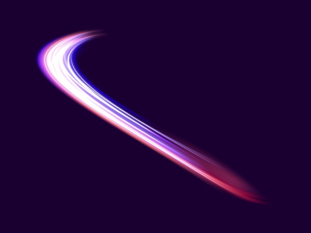 línea curva rosa abstracta del efecto de luz