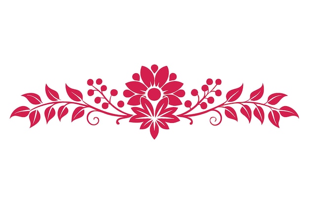 Línea decorativa Diseño de bordes ornamentales Motivo floral Abstracto Modelos de flor y filigrana