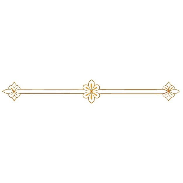 Línea decorativa simétrica Diseño de bordes ornamentales Motivo floral Abstracto Florecimiento Filigrana Elementos