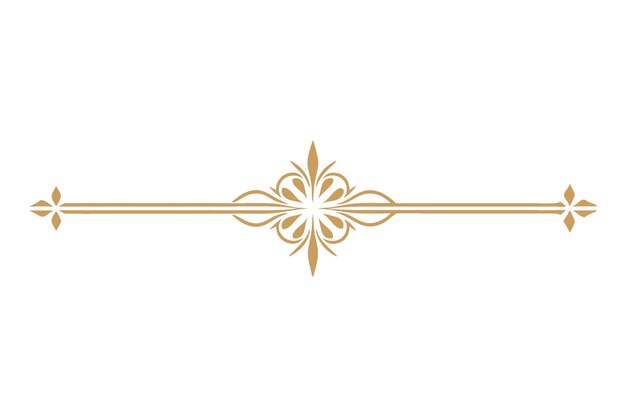 Línea decorativa simétrica Diseño de bordes ornamentales Motivo floral Abstracto Florecimiento Filigrana Elementos