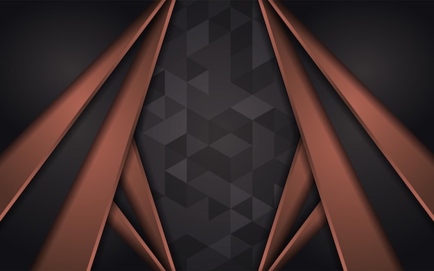 Línea de degradado marrón abstracto sobre un fondo oscuro