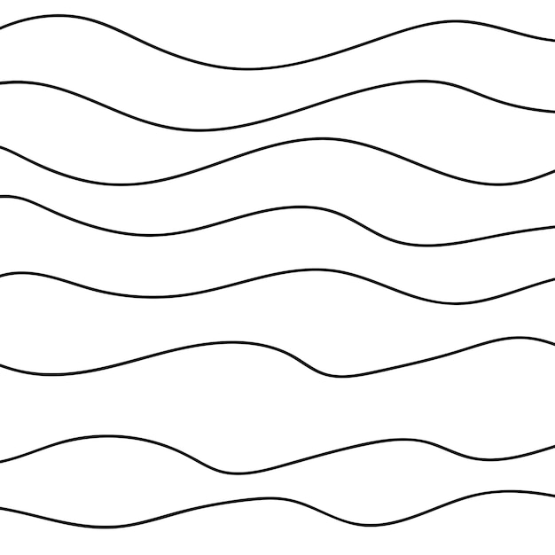 Línea delgada ondulada fondo vectorial abstracto onda curva arte de línea estriada plantilla gráfica ilustración vectorial