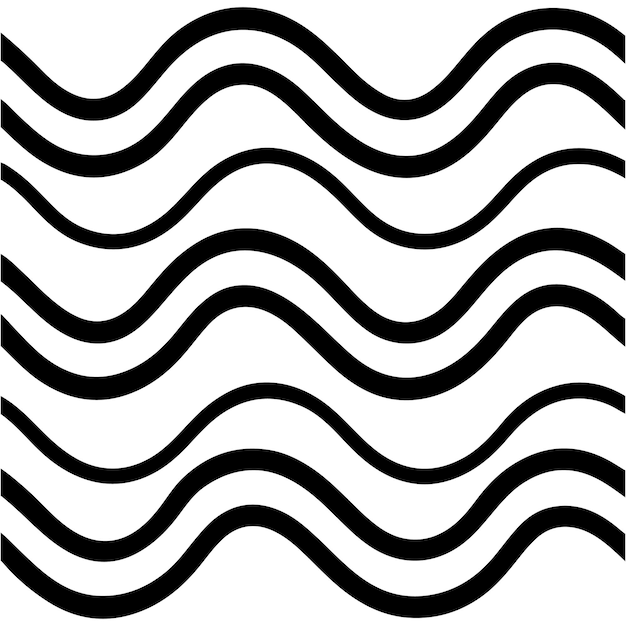 Línea delgada ondulada fondo vectorial abstracto onda curva patrón sin costuras arte de línea a rayas vector ill