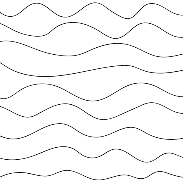 Línea delgada ondulada fondo vectorial abstracto onda curva plantilla gráfica de arte de línea a rayas vectorial