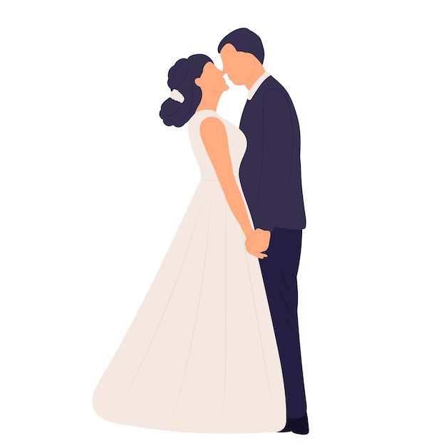 Una línea de dibujo de anillos de boda vector aislado