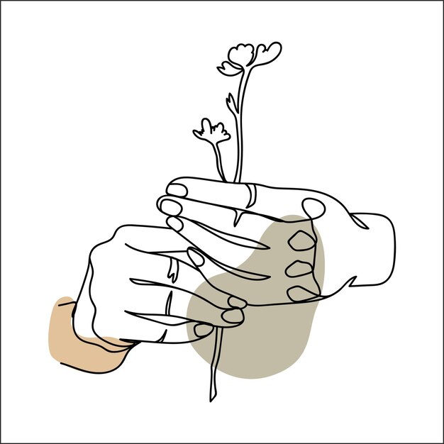 Línea de dibujo continuo de vector de línea premium dibujado a mano