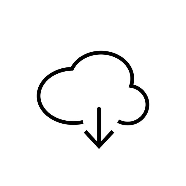 línea de diseño web de símbolos vectoriales