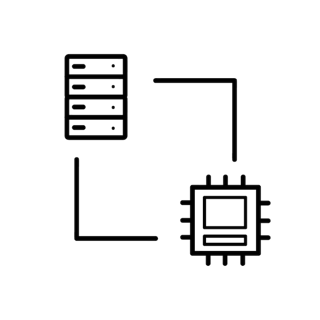 línea de diseño web de símbolos vectoriales
