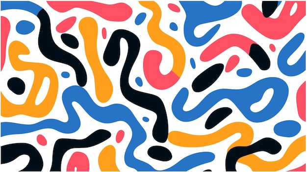 Línea divertida doodle de patrones sin fisuras Resumen creativo
