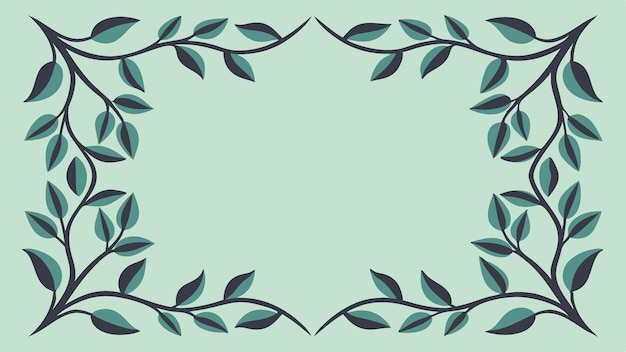 Línea divisoria decorativa simétrica Frontera ornamental Motivo floral Abstracto Floreciente Elementos filigranados