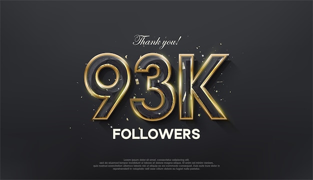 Línea dorada gracias 93k seguidores con un lujoso y elegante color dorado