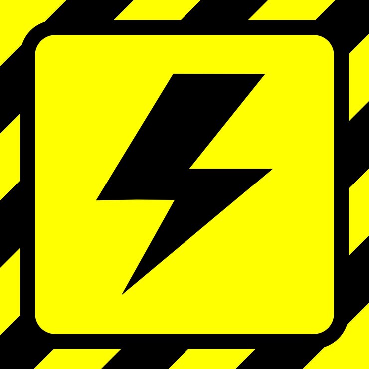 Vector línea eléctrica amarilla franja negra cintas de advertencia de peligro cinta de advertencia ilustración aislada