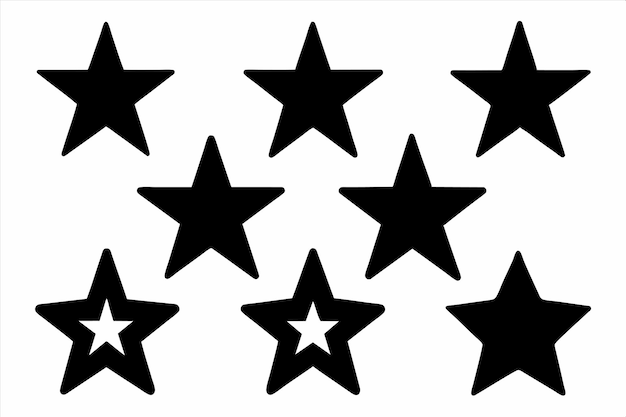 una línea de estrellas con un fondo blanco que dice quot estrella quot
