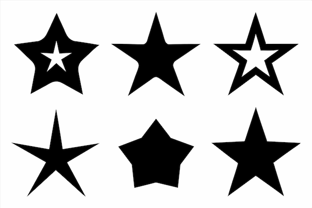 una línea de estrellas con un fondo negro que dice quot el de en el medio quot