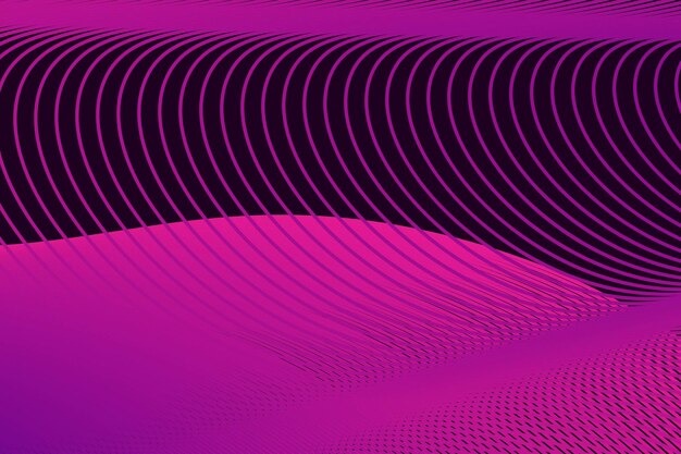 Línea de fondo de onda con color rosa y morado.