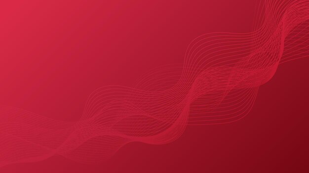 Línea futurista abstracta sobre fondo de color degradado rojo para diseño gráfico creativo moderno