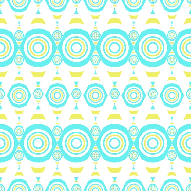 Línea geométrica abstracta forma gráfica de patrones sin fisuras azul y amarillo sobre vector de fondo blanco