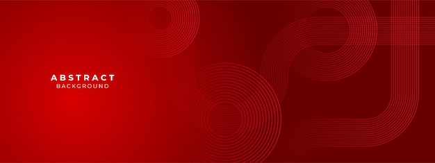 Línea geométrica roja abstracta con fondo de concepto de tecnología futurista digital Ilustración vectorial