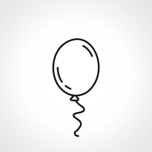 línea de globo icono de globo web icono lineal