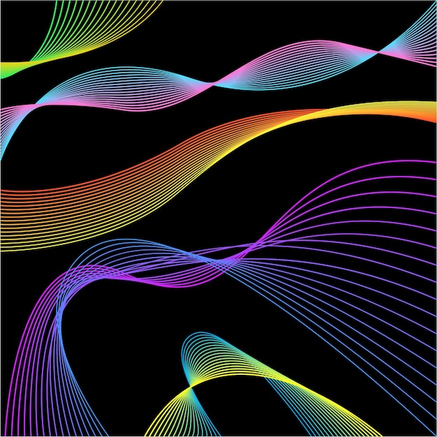 Línea gráfica flexible Ola Decoración Etiqueta Elemento Icono Colección de imágenes prediseñadas Conjunto artesanal dibujado