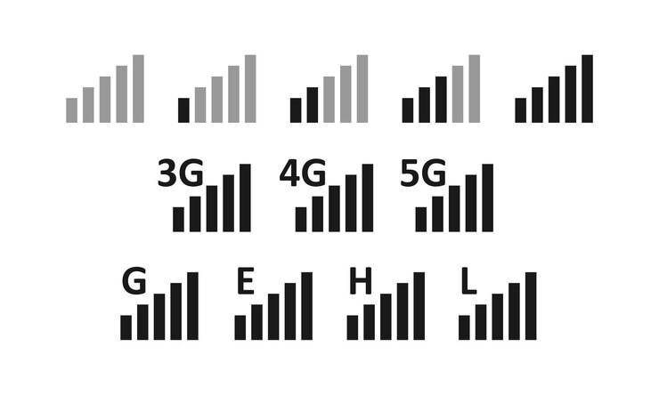 Vector una línea de gráficos con los números 4 y 6 en la parte superior