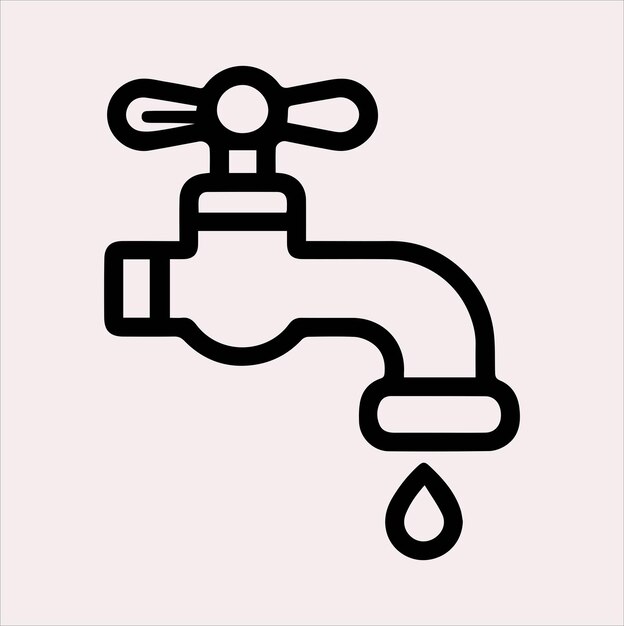 línea de grifo Ilustración de arte Vector de silueta sobre un fondo blanco