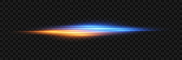 Línea horizontal de efecto de luz de neón