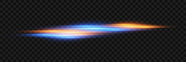 Línea horizontal de efecto de luz de neón