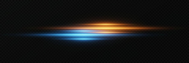 Línea horizontal de efecto de luz de neón
